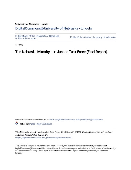 Report of the Nebraska Minority Justice Task Force (2003)